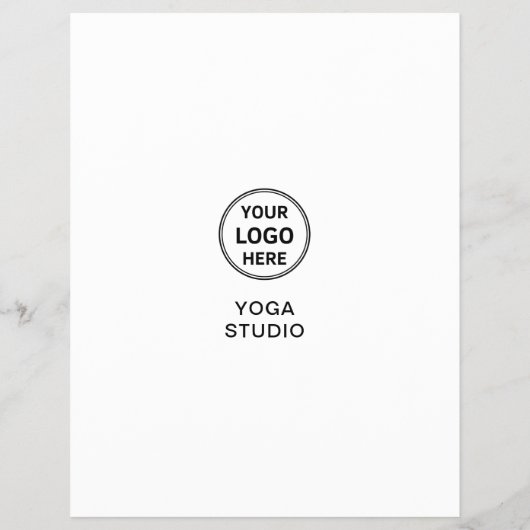 Yoga Instructor Teacher White Promotional Business Flyer (Achterkant)