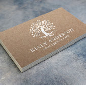 Yoga Instructor Tree of Life Rustic Kraft Visitekaartje