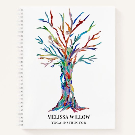 Yoga Instructor Tree of Life Spiral Notitieboek (Voorkant)