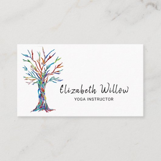 Yoga Instructor Tree of Life Visitekaartje (Voorkant)