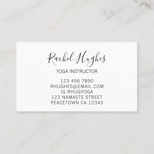 Yoga Instructor Tree Of Life Visitekaartje (Achterkant)