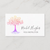 Yoga Instructor Tree Of Life Visitekaartje (Voorkant)