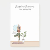 Yoga Instructor Tree Pose Workout Meisje Aangepast Post-it® Notes (Voorkant)