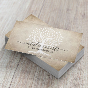 Yoga Instructor Tree Wellness Spa Visitekaartje