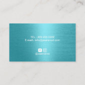 Yoga Instructor Turquoise Gold Mandala Flower Visitekaartje (Achterkant)