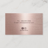 Yoga Instructor Turquoise Roos Gold Mandala Flower Visitekaartje (Achterkant)