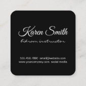 Yoga Instructor Vierkante Visitekaartje (Achterkant)