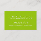 Yoga Instructor Visitekaartje (Achterkant)