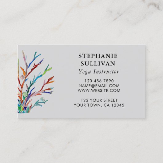 Yoga Instructor Visitekaartje (Achterkant)