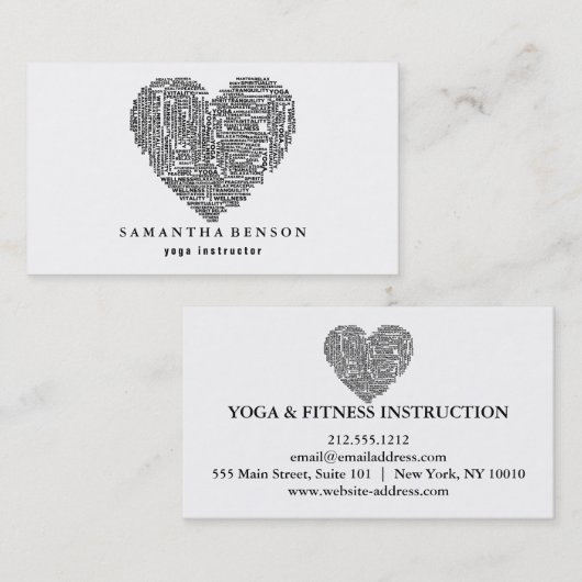 Yoga Instructor Visitekaartje (Voorkant / Achterkant)