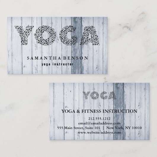 Yoga Instructor Visitekaartje (Voorkant / Achterkant)