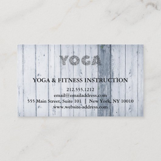 Yoga Instructor Visitekaartje (Achterkant)