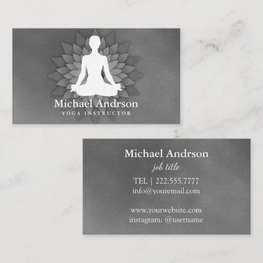 Yoga Instructor Visitekaartje (Voorkant / Achterkant)