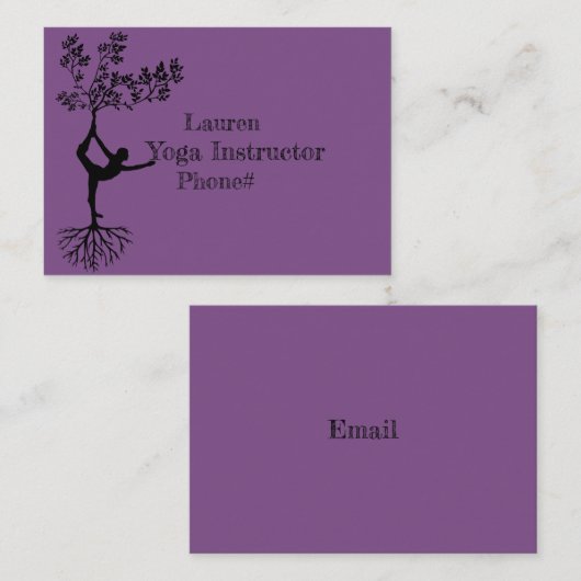 Yoga Instructor Visitekaartje (Voorkant / Achterkant)