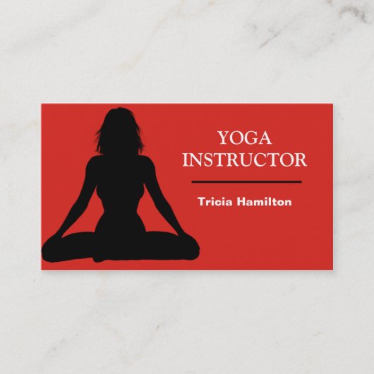 Yoga Instructor Visitekaartje (Voorkant)