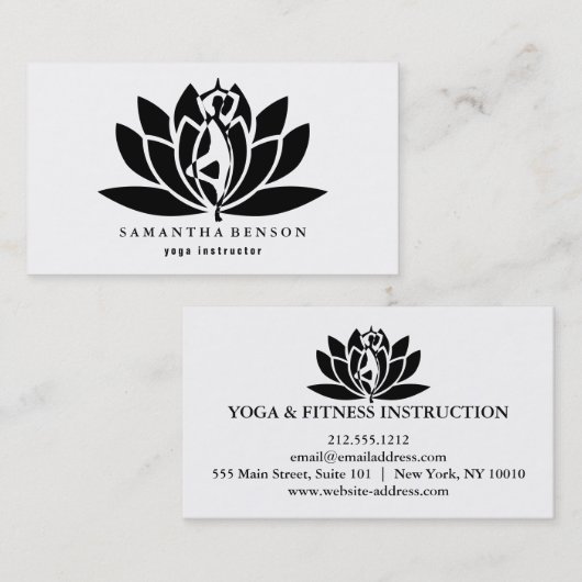 Yoga Instructor Visitekaartje (Voorkant / Achterkant)