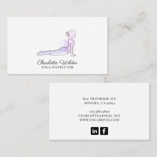 Yoga Instructor Visitekaartje (Voorkant / Achterkant)