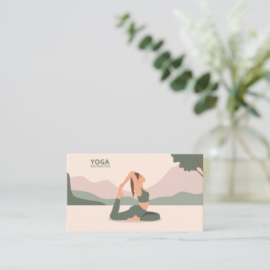 Yoga Instructor Visitekaartje (Staand voorkant)