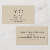 Yoga Instructor Visitekaartje (Voorkant / Achterkant)