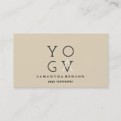 Yoga Instructor Visitekaartje (Voorkant)