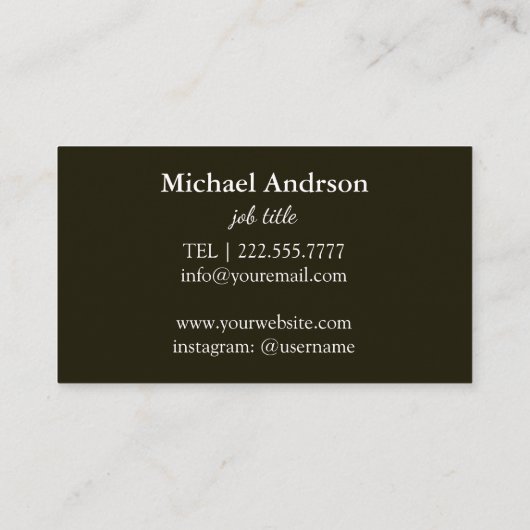 Yoga Instructor Visitekaartje (Achterkant)