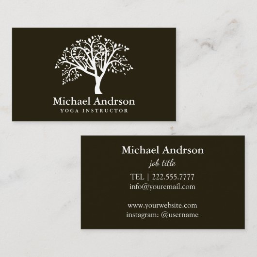 Yoga Instructor Visitekaartje (Voorkant / Achterkant)