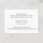 Yoga Instructor Visitekaartje (Achterkant)