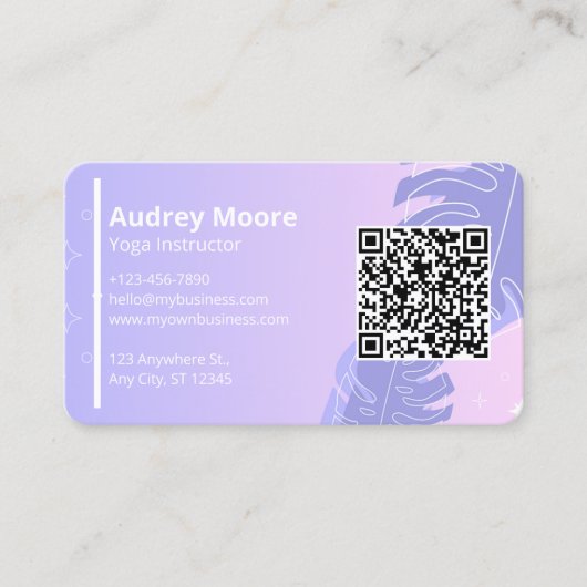 Yoga Instructor Visitekaartje (Voorkant)