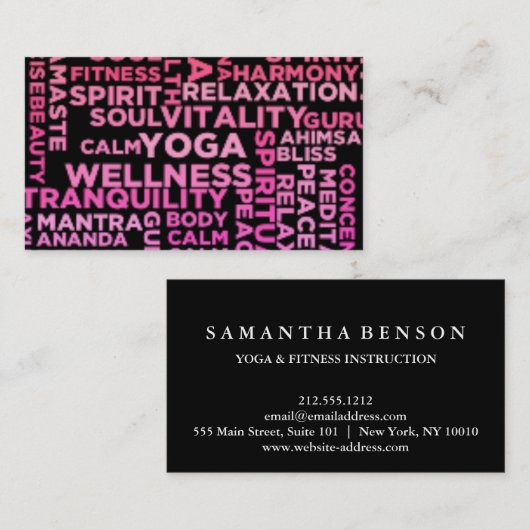 Yoga Instructor Visitekaartje (Voorkant / Achterkant)