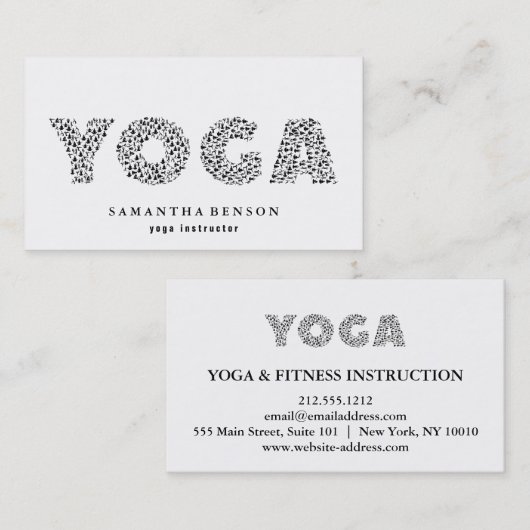 Yoga Instructor Visitekaartje (Voorkant / Achterkant)