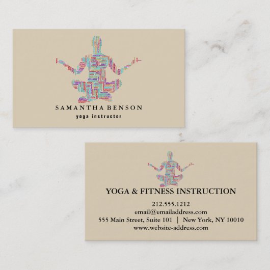Yoga Instructor Visitekaartje (Voorkant / Achterkant)