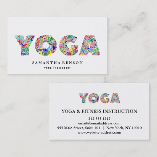 Yoga Instructor Visitekaartje (Voorkant / Achterkant)