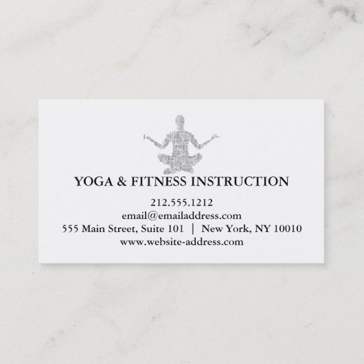 Yoga Instructor Visitekaartje (Achterkant)