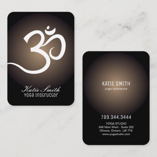 Yoga Instructor Visitekaartjes (Voorkant / Achterkant)