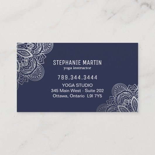 Yoga Instructor Visitekaartjes (Achterkant)