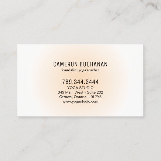 Yoga Instructor Visitekaartjes (Achterkant)