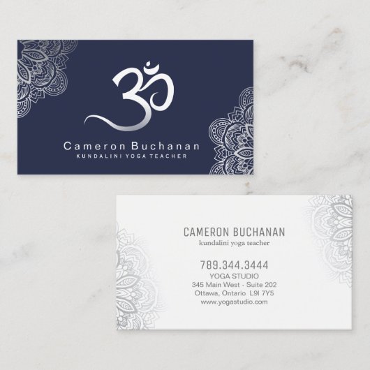 Yoga Instructor Visitekaartjes (Voorkant / Achterkant)