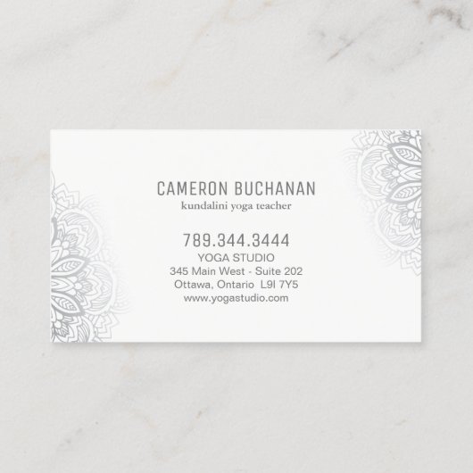 Yoga Instructor Visitekaartjes (Achterkant)