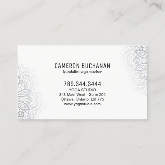 Yoga Instructor Visitekaartjes (Achterkant)