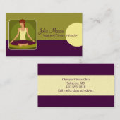 Yoga Instructor Visitekaartjes (Voorkant / Achterkant)