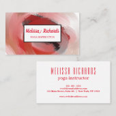 Yoga Instructor  Water Color Visitekaartje (Voorkant / Achterkant)