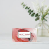 Yoga Instructor  Water Kleur Visitekaartje (Staand voorkant)