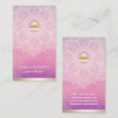 Yoga Instructor Waterverf Gold Triangle & Mandala Visitekaartje (Voorkant / Achterkant)