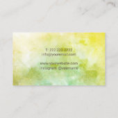 Yoga Instructor Waterverf Lotus Floral Mandala Visitekaartje (Achterkant)