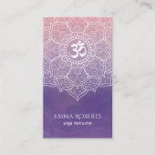 Yoga Instructor Waterverf Lotus Mandala Namaste Visitekaartje (Voorkant)