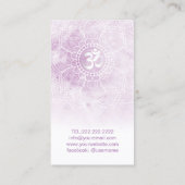 Yoga Instructor Waterverf Lotus Mandala Namaste Visitekaartje (Achterkant)