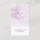 Yoga Instructor Waterverf Lotus Mandala Namaste Visitekaartje (Voorkant)