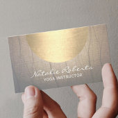 Yoga Instructor Wellness Gold Circle  Visitekaartje