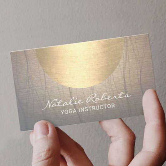 Yoga Instructor Wellness Gold Circle  Visitekaartje