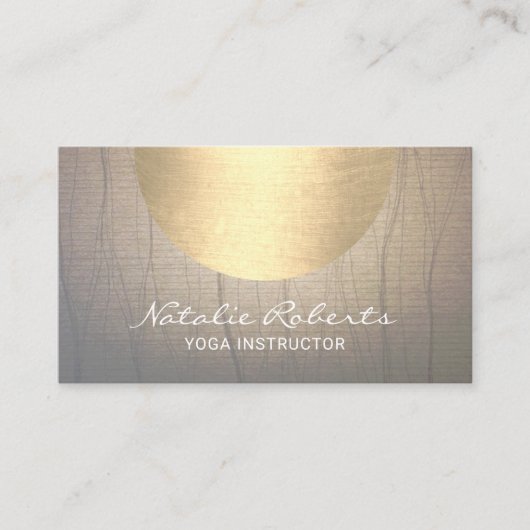 Yoga Instructor Wellness Gold Circle  Visitekaartje (Voorkant)